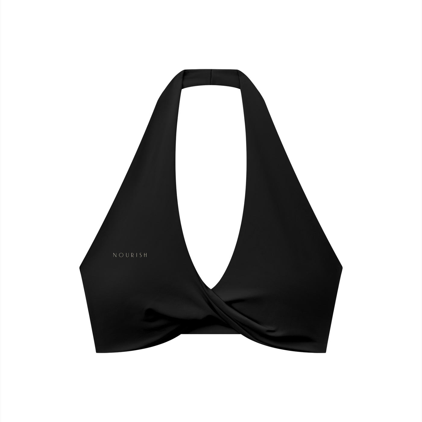 Women's Pleated Halter Sports Bra