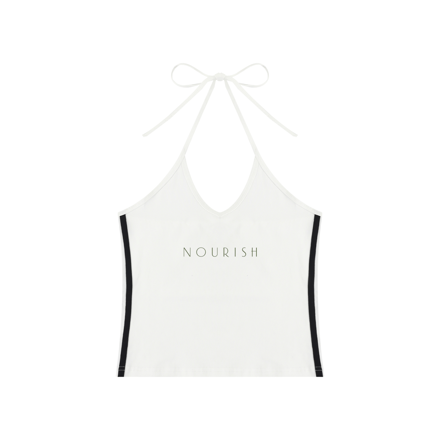 Women's Color Block Halter Crop Tank Top